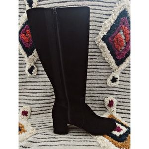 Genuine Suede Mini Heel Boots